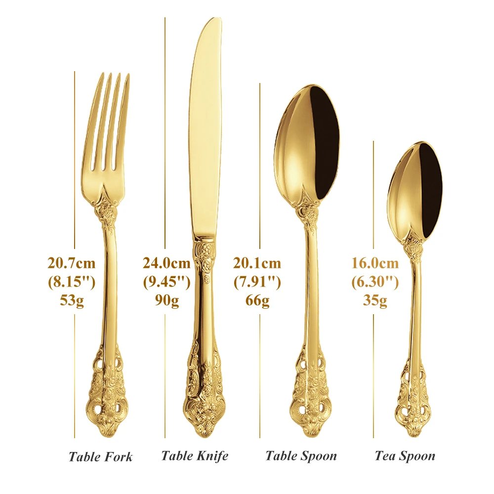 TD HOME Винтажные столовые приборы из нержавеющей стали, 4 предмета
TD HOME Винтажные столовые приборы из нержавеющей стали, 4 предмета