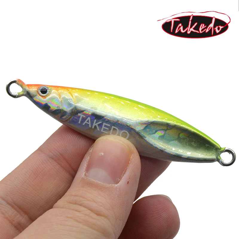 TAKEDO JY15 30g 40g Lead Metal Jig Deep Sea Fast Sinking Speed Fall Bait Slow Jigging Fishing Lures
TAKEDO JY15 30g 40g Lead Metal Jig Deep Sea Fast Sinking Speed Fall Bait Slow Jigging Fishing Lures