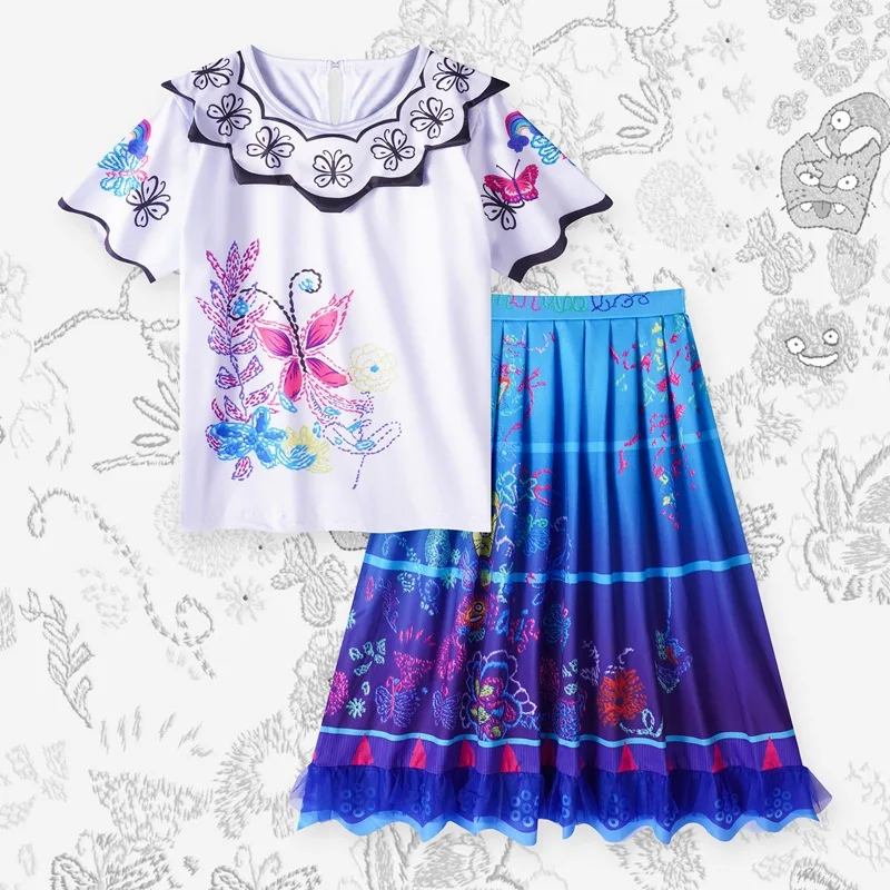 Encanto Madrigal Cosplay Costume Girl Dress Fancy Tshirt Skirt Clothes Set for Carnival Halloween Princess Dress Mirabel Costume
Encanto Madrigal Cosplay Costume Girl Dress Fancy Tshirt Skirt Clothes Set for Carnival Halloween Princess Dress Mirabel Costume