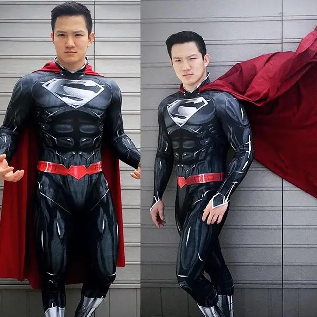 Halloween Black Superhero Cosplay Costume New 52 Clark Kent Zentai Suit Anime Man Boys Male Bodysuit Adults Kids Jumpsuit
Halloween Black Superhero Cosplay Costume New 52 Clark Kent Zentai Suit Anime Man Boys Male Bodysuit Adults Kids Jumpsuit