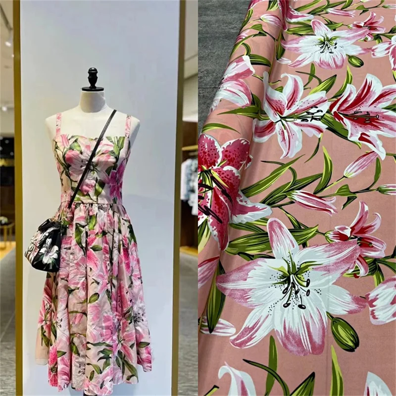 Big Brand New Pink Bottom Lily Silk Elastic Crepe De Chine Fabric Summer High-end Skirt Shirt Clothing Fabric Chiffon Sewing Div
Big Brand New Pink Bottom Lily Silk Elastic Crepe De Chine Fabric Summer High-end Skirt Shirt Clothing Fabric Chiffon Sewing Div