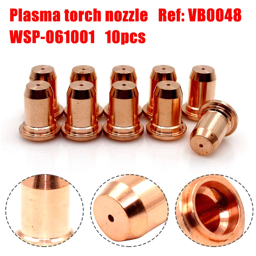 10pcs Plasma Torch Nozzl PT-60 PT-40 IPT60 IPT-60 Nozzle Tips Plasma Cutting Torch Consumables For VB0048 WSP-061001
10pcs Plasma Torch Nozzl PT-60 PT-40 IPT60 IPT-60 Nozzle Tips Plasma Cutting Torch Consumables For VB0048 WSP-061001