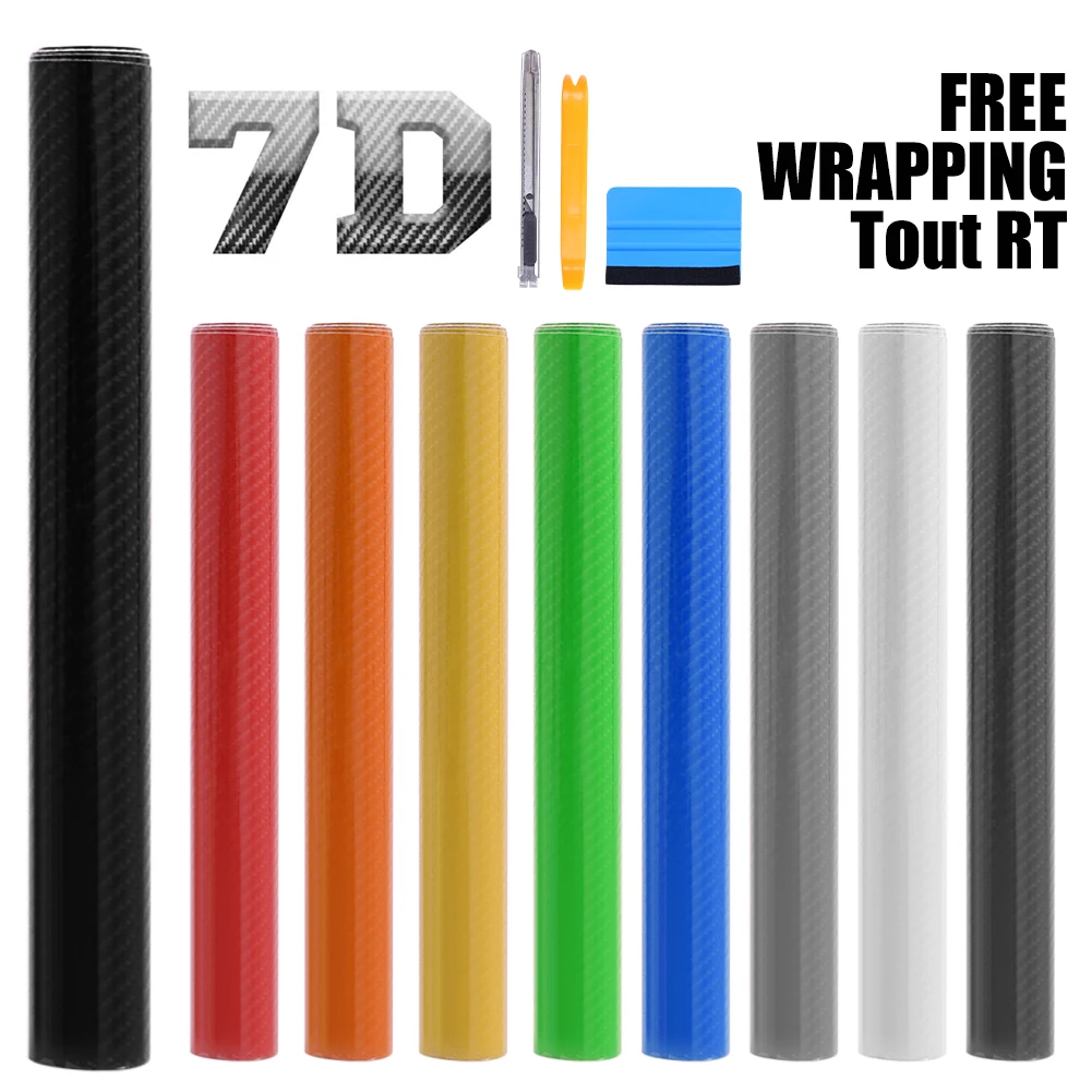152x30cm Universal 7D Car Wrap Interior Exterior Film Sticker Glossy Carbon Fiber Vinyl Film for Car Motorcycle Accessories
152x30cm Universal 7D Car Wrap Interior Exterior Film Sticker Glossy Carbon Fiber Vinyl Film for Car Motorcycle Accessories