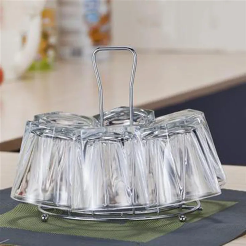 1pc Silver Six Cup Holder Kitchen Water Cup Storage Rack Water Cup Drainage Drying Manager Household Kitchen Supplies
1pc Silver Six Cup Holder Kitchen Water Cup Storage Rack Water Cup Drainage Drying Manager Household Kitchen Supplies