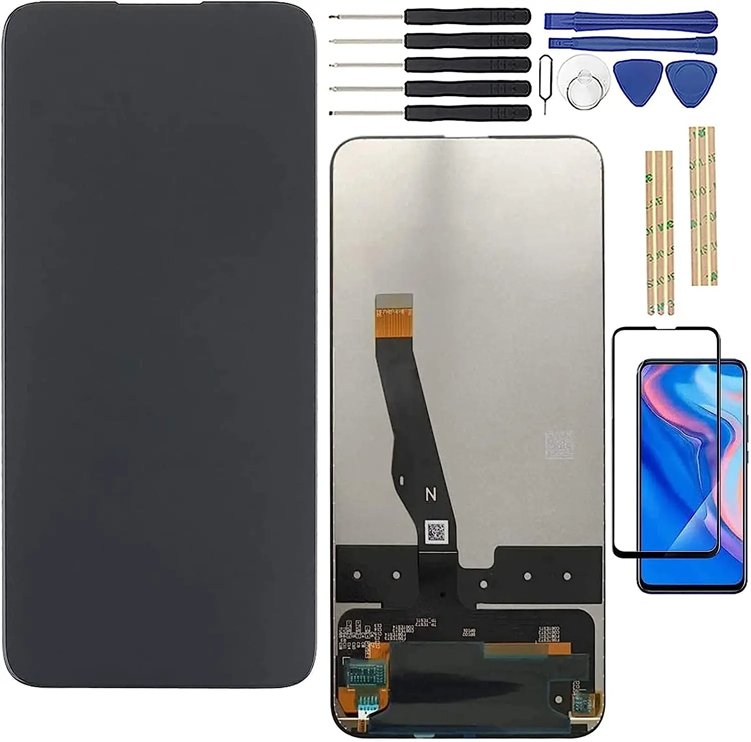

Replacement for Huawei Y9 Prime 2019 6.59" LCD Display Touch Screen Digitizer Assembly + A Set of Tools