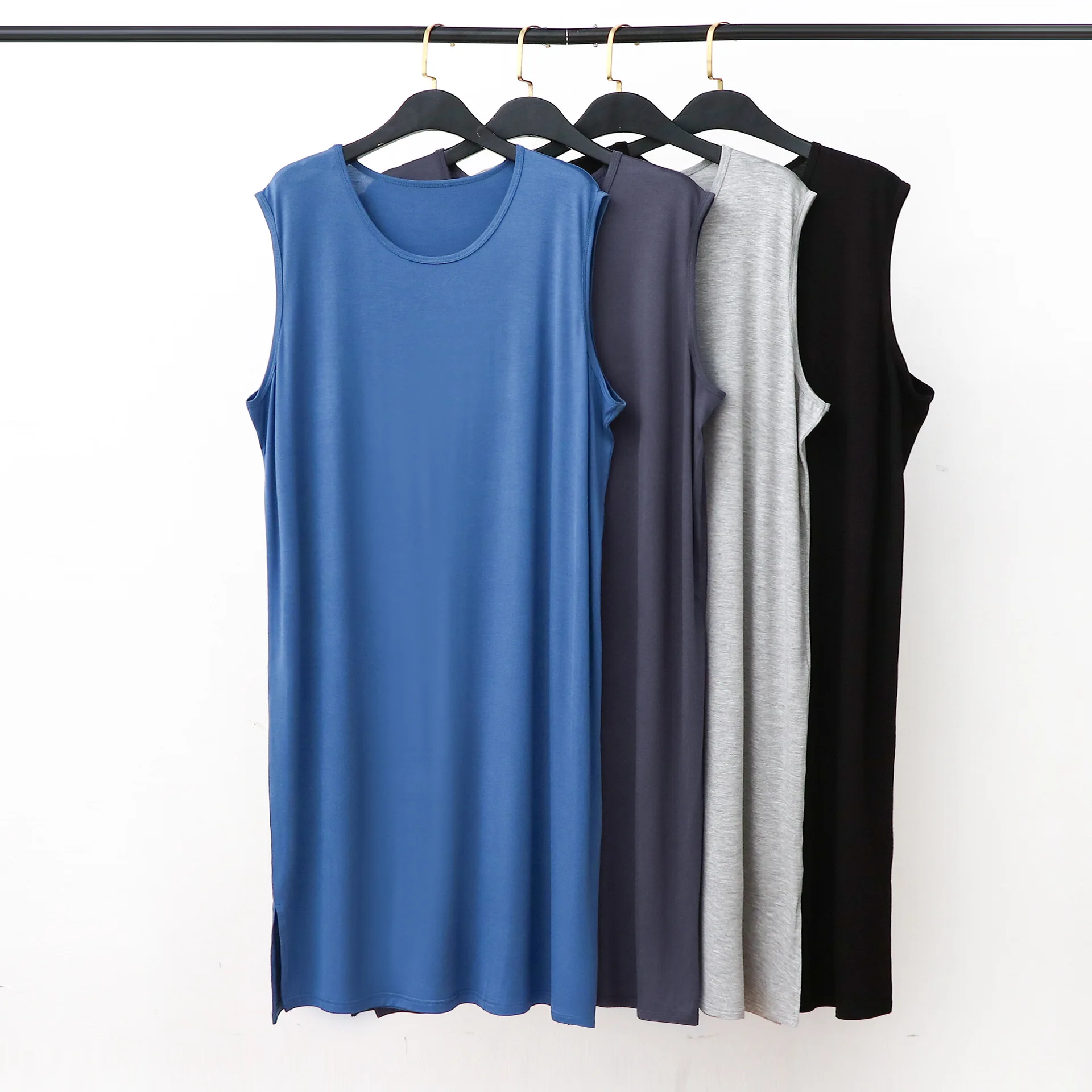 Soft Sleeveless Dress Summer Night Dress For Style Modal Sleepwear Long Loose Comfortable Vest Bathrobe Pajama Size Large Men's
Soft Sleeveless Dress Summer Night Dress For Style Modal Sleepwear Long Loose Comfortable Vest Bathrobe Pajama Size Large Men's