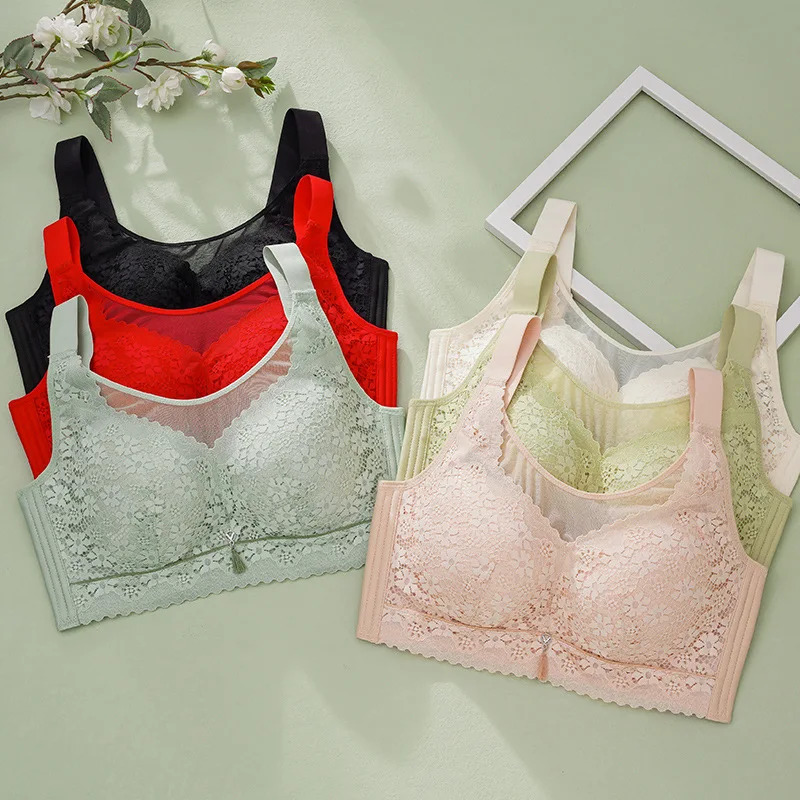 Red Sexy Plus Size Bra Thin Cup No Underwire Soft Underwear Breathable Comfortable Bra Gathering Anti-Sagging Wrap Chest Women
Red Sexy Plus Size Bra Thin Cup No Underwire Soft Underwear Breathable Comfortable Bra Gathering Anti-Sagging Wrap Chest Women