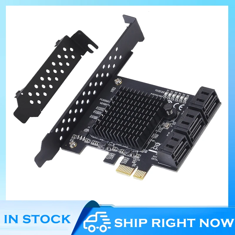 6 Port SATA 3 PCI Express Expansion Card PCI-E SATA Controller PCIE to SATA Card 6Gb Adapter Add with Heat Sink for HDD SSD
6 Port SATA 3 PCI Express Expansion Card PCI-E SATA Controller PCIE to SATA Card 6Gb Adapter Add with Heat Sink for HDD SSD