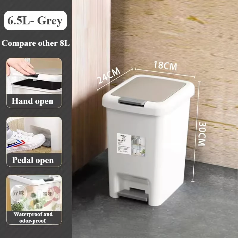 Пластиковое мусорное ведро с педалью
Пластиковое мусорное ведро с педалью