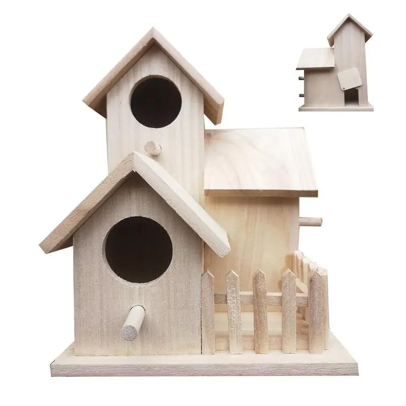 Unfinished Wooden Bird Houses Bird House For Apartment Wood Hanging Sleeping Nest For Bird Garden Bird Bed For Hummingbird
Unfinished Wooden Bird Houses Bird House For Apartment Wood Hanging Sleeping Nest For Bird Garden Bird Bed For Hummingbird