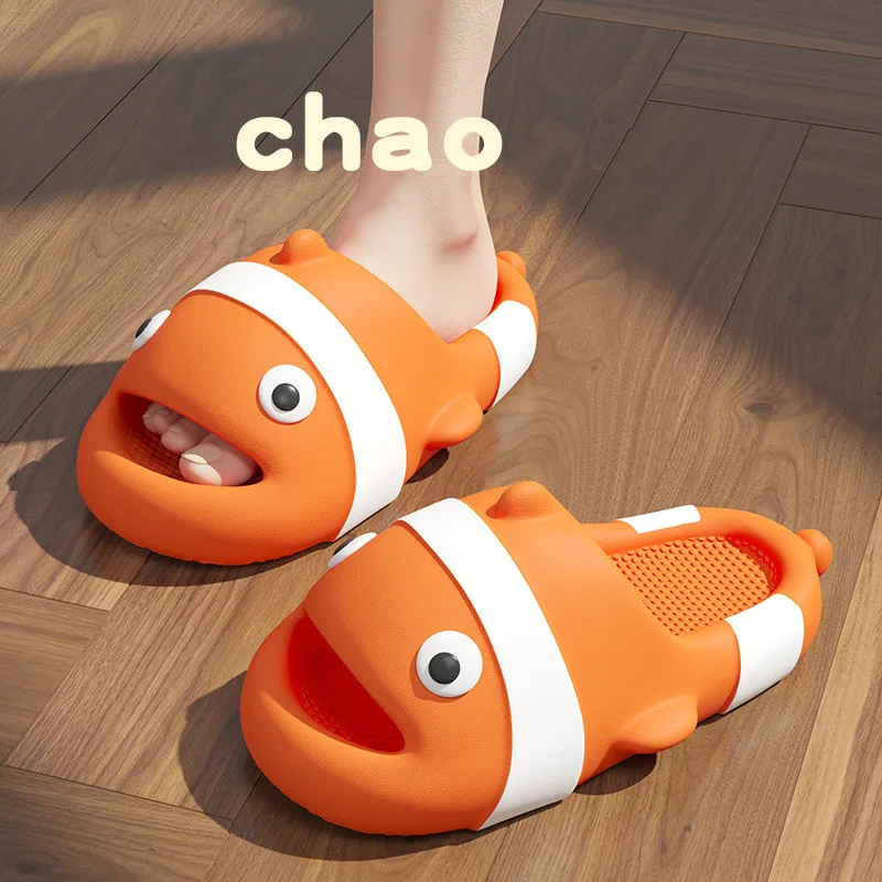 New Fish-Shape Slippers Women Summer Indoor Home Thick Sole Home Bathroom Non-Slip Sandals Men's Casual Soft Slippers
New Fish-Shape Slippers Women Summer Indoor Home Thick Sole Home Bathroom Non-Slip Sandals Men's Casual Soft Slippers