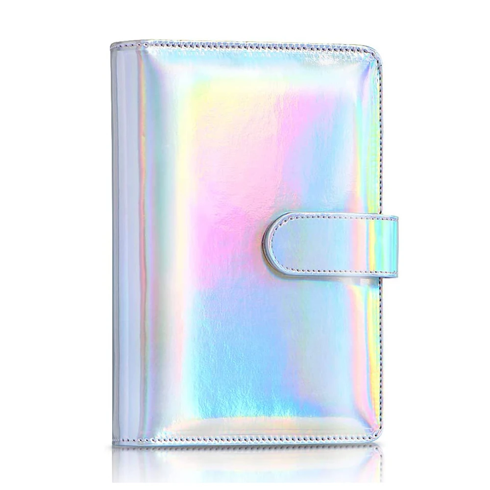 A6 PU Leather Notebook Binder Cover ,Laser Rainbow 6 Ring Binder Budget Cash Envelopes,Planner Travel Journal for School Office 
A6 PU Leather Notebook Binder Cover ,Laser Rainbow 6 Ring Binder Budget Cash Envelopes,Planner Travel Journal for School Office