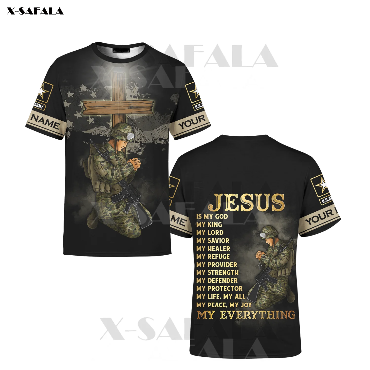 Veterans Warrior Of God Jesus Cross 3D Print Men T-Shirts Tops Tees Short Sleeve Casual Milk Fiber O Collared Summer New
Veterans Warrior Of God Jesus Cross 3D Print Men T-Shirts Tops Tees Short Sleeve Casual Milk Fiber O Collared Summer New