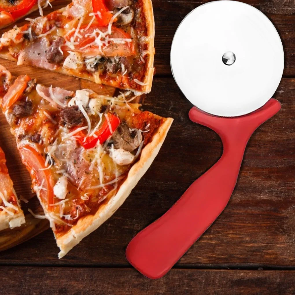 

Pizza Slicer Stainless Steel Round Pizza Wheel Pastry Slicer Roller Dough Divider with Non-slip Handle Pizza Cutting Machine