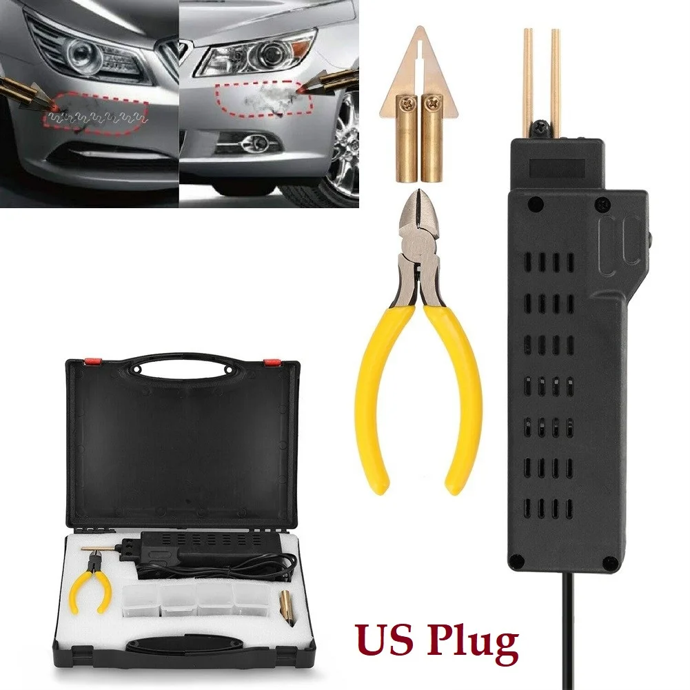 50W Plastic Welder Hot Stapler Car Bumper Repair Kit PVC Welding Machine Soldering Iron Tips With 200pcs Staples Pliers
50W Plastic Welder Hot Stapler Car Bumper Repair Kit PVC Welding Machine Soldering Iron Tips With 200pcs Staples Pliers