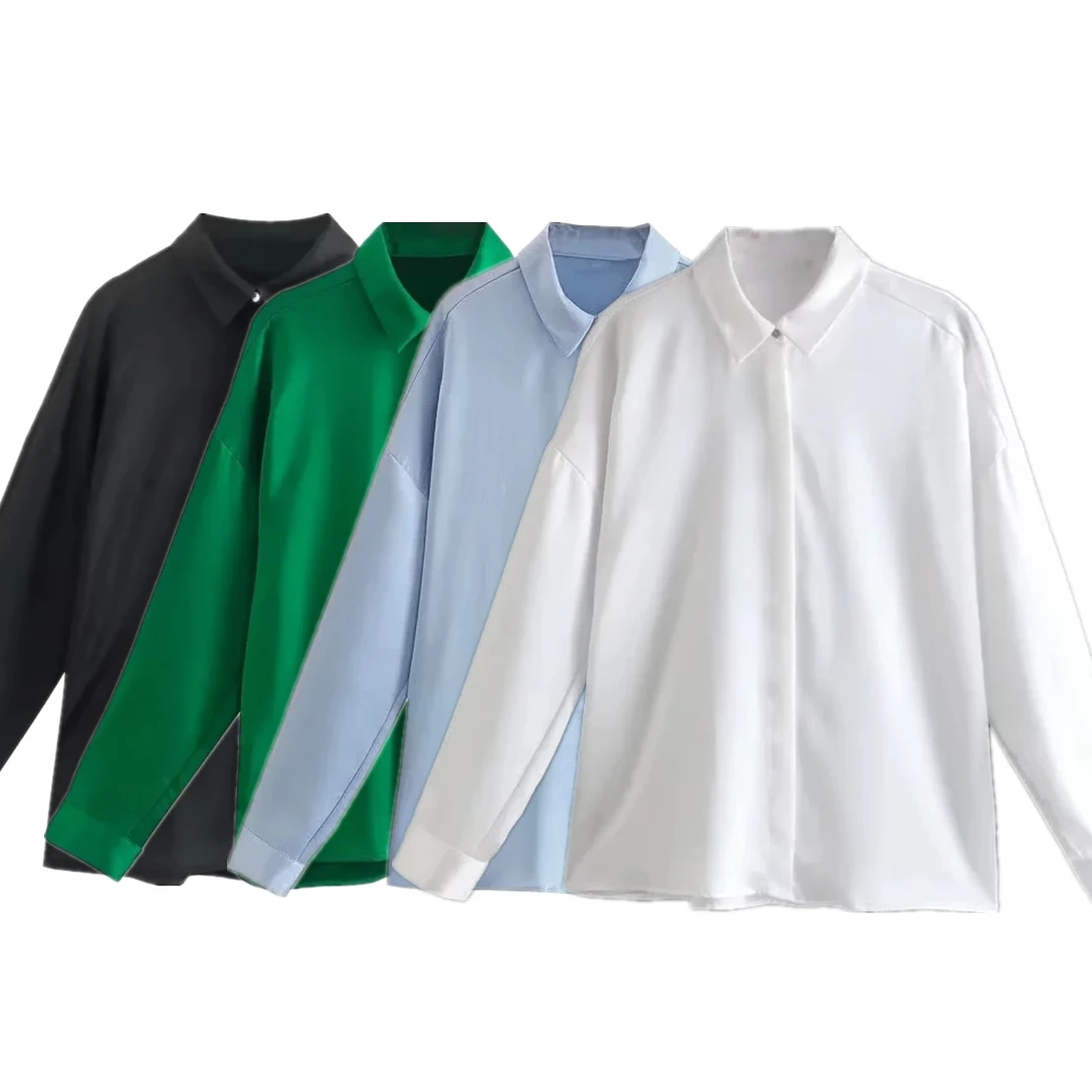 Maxdutti Autumn England Style Fashion Simple Satin Shirt Tops Solid Long Sleeve Casual Blouse Women
Maxdutti Autumn England Style Fashion Simple Satin Shirt Tops Solid Long Sleeve Casual Blouse Women