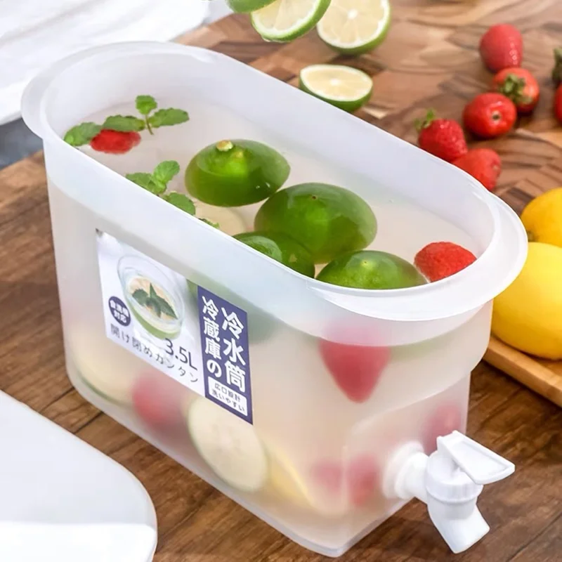 3.5L Large Cool Water Jug With Faucet Juice Bottle Lemonade Drinkware Home Refrigerator Cool Pitcher Bucket Party Supplies
3.5L Large Cool Water Jug With Faucet Juice Bottle Lemonade Drinkware Home Refrigerator Cool Pitcher Bucket Party Supplies