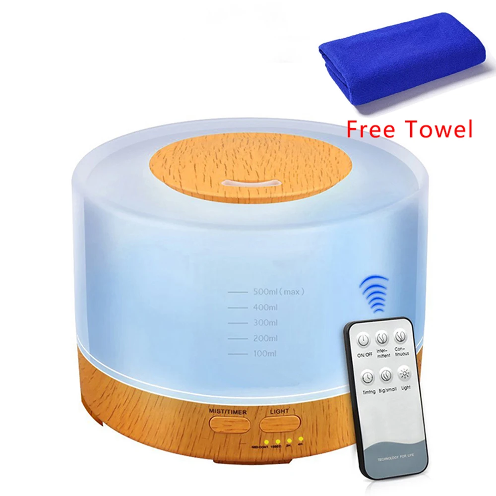 550ML Air Humidifier Essential Oil Aroma Diffuser With Wood Grain Remote Control Aromatherapy 7 Color LED Lamp For Home
550ML Air Humidifier Essential Oil Aroma Diffuser With Wood Grain Remote Control Aromatherapy 7 Color LED Lamp For Home