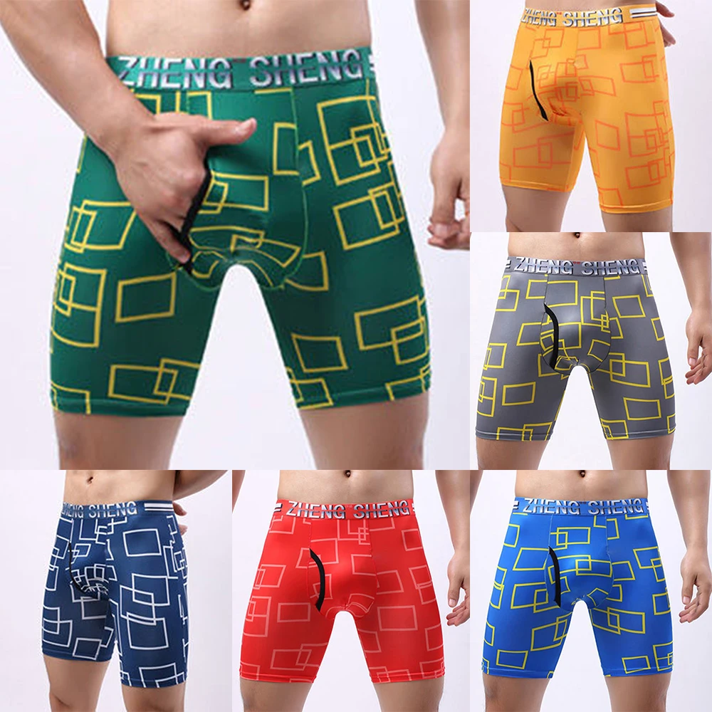 Mens Print Ice Slik Quick Dry Men Boxers Shorts Breathable Elastic Underwear Mens Long Leg Panties Underpants Sports Gym Trunks
Mens Print Ice Slik Quick Dry Men Boxers Shorts Breathable Elastic Underwear Mens Long Leg Panties Underpants Sports Gym Trunks