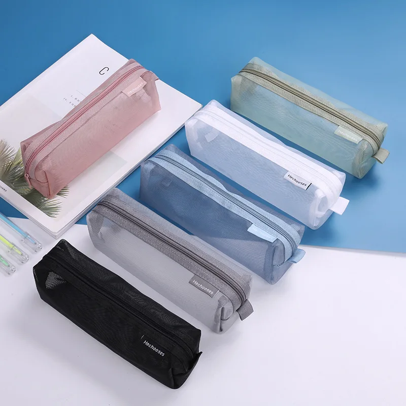 Transparent Stationery Pencil Bag Student Nylon Mesh Pen Case Unisex Large Capacity Pouch School Supplies
Transparent Stationery Pencil Bag Student Nylon Mesh Pen Case Unisex Large Capacity Pouch School Supplies