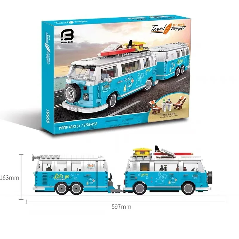 2775PCS technology T1 Camper Car Van trailer Car Model Building Blocks Compatible 10220 DIY Bricks Toys for Christmas Gift
2775PCS technology T1 Camper Car Van trailer Car Model Building Blocks Compatible 10220 DIY Bricks Toys for Christmas Gift