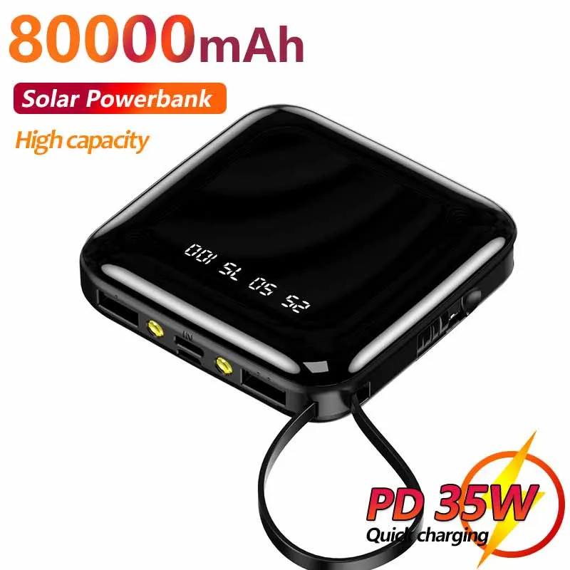 Mini Portable Power Bank 80000mAh One-way Charger for Xiaomi Iphone Powerbank Built-in Cables External Battery With Flashlight
Mini Portable Power Bank 80000mAh One-way Charger for Xiaomi Iphone Powerbank Built-in Cables External Battery With Flashlight