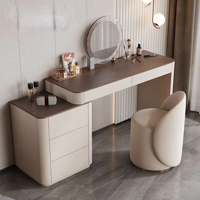 

Luxury Modern Large Dressing Table Lights Mirror Makeup Nordic Ins Dressing Table Cabinet Toaletka Do Sypialni Bedroom Furniture