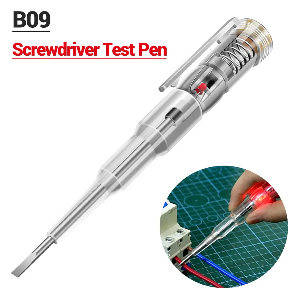 B09 Screwdriver Probe Voltage Detector Electrical Tester Pen Induced Light 70-250V Waterproof Voltage Test Detector Pencil
B09 Screwdriver Probe Voltage Detector Electrical Tester Pen Induced Light 70-250V Waterproof Voltage Test Detector Pencil
