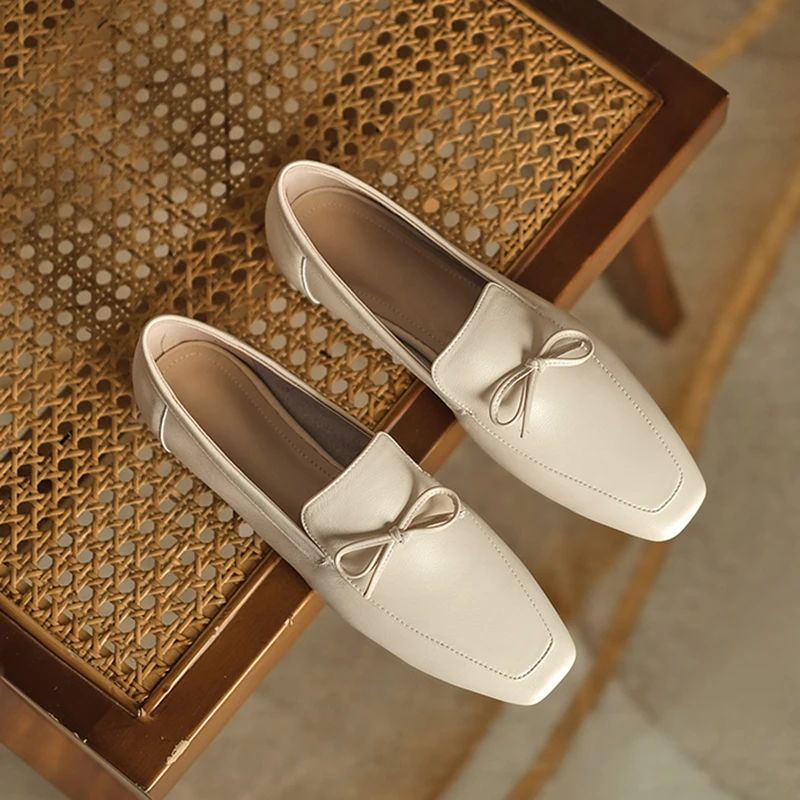 Bow-knot Loafer Shoes Women Soft Cow Leather Slip-on Handmade Women Low Heels Casual Daily Office Shoes Leisure Ladies Pumps
Bow-knot Loafer Shoes Women Soft Cow Leather Slip-on Handmade Women Low Heels Casual Daily Office Shoes Leisure Ladies Pumps
