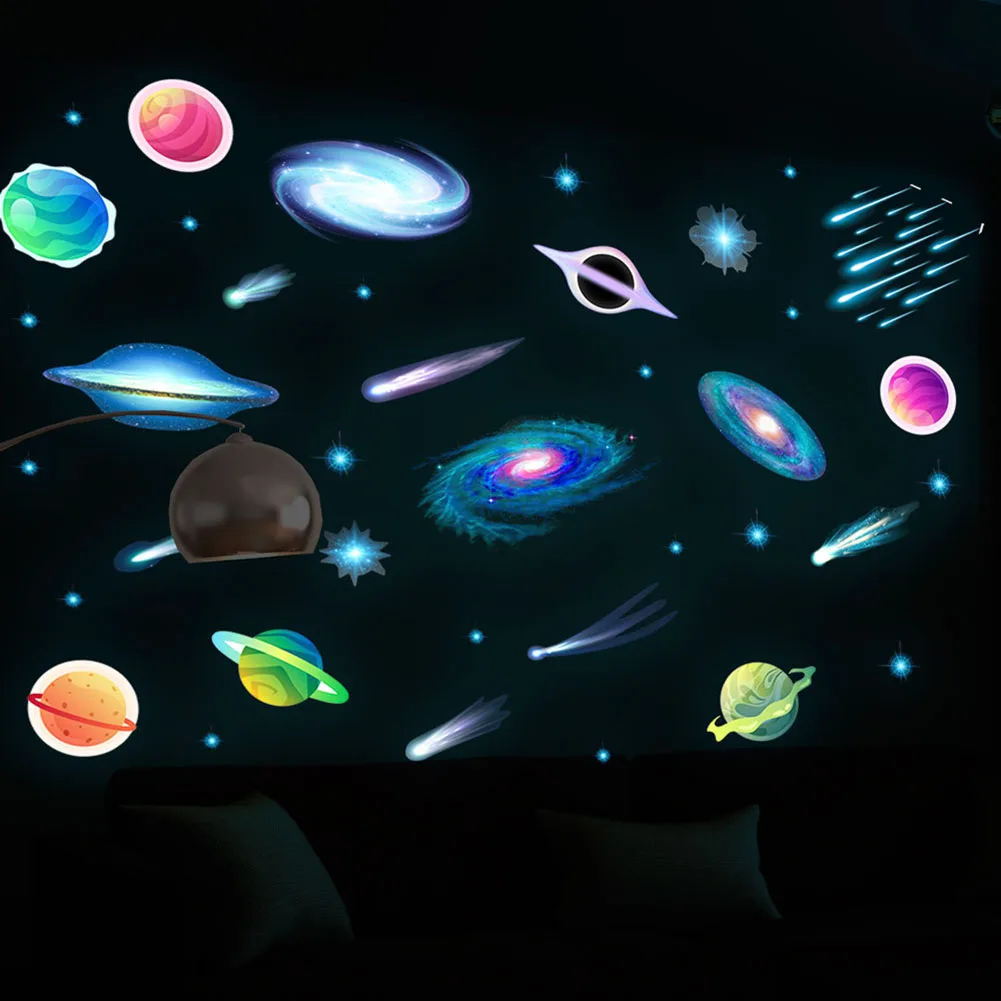 Kids Wall Stickers Luminous Stars and Universe Nebula Glows in the Dark Eco friendly Material Perfect for Room Decorations
Kids Wall Stickers Luminous Stars and Universe Nebula Glows in the Dark Eco friendly Material Perfect for Room Decorations