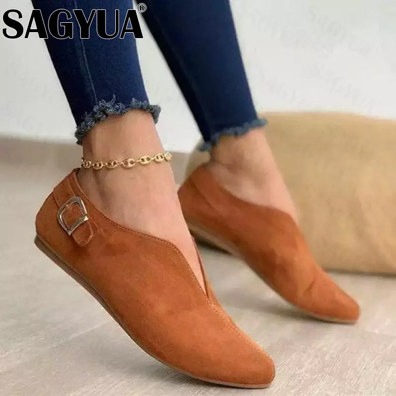 2020 Pointed Toe Suede Women Flats Shoes Woman Loafers Fashion Sweet Flat Casual Shoes Women Zapatos Mujer Plus Size35-43 Mujer
2020 Pointed Toe Suede Women Flats Shoes Woman Loafers Fashion Sweet Flat Casual Shoes Women Zapatos Mujer Plus Size35-43 Mujer