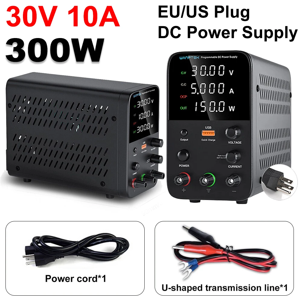 Adjustable DC Power Supply 30V 10A 5A Lab Bench Power Source Stabilized Power Supply Voltage Regulator Switch AC 110V 220V
Adjustable DC Power Supply 30V 10A 5A Lab Bench Power Source Stabilized Power Supply Voltage Regulator Switch AC 110V 220V