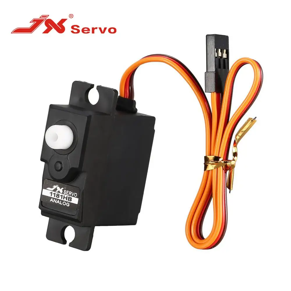 JX PS-1181HB 4.8-6.6V 3.0KG Plastic Gear 0.13 Sec Large Torque Analog Servo For RC Car Robot Airplane Aircraft Accessories
JX PS-1181HB 4.8-6.6V 3.0KG Plastic Gear 0.13 Sec Large Torque Analog Servo For RC Car Robot Airplane Aircraft Accessories