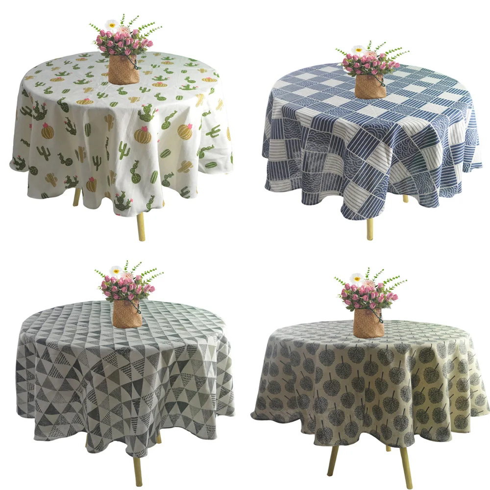 Round Cotton Linen Tablecloth Printed Classical Grid Dining Table cloth Christmas Birthday Party Garden Coffee Tea Table Cover
Round Cotton Linen Tablecloth Printed Classical Grid Dining Table cloth Christmas Birthday Party Garden Coffee Tea Table Cover