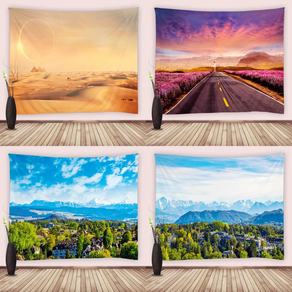 Country Natural Scenery Tapestry Mountain Blue Sky Trees Landscape Wide Wall Hanging Bedroom Living Room Dorm Decor Tapestries
Country Natural Scenery Tapestry Mountain Blue Sky Trees Landscape Wide Wall Hanging Bedroom Living Room Dorm Decor Tapestries