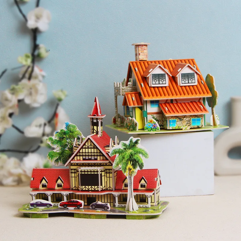 Paper 3D jigsaw puzzle new year's gift children kindergarten handmade house model early education educational toy six years old
Paper 3D jigsaw puzzle new year's gift children kindergarten handmade house model early education educational toy six years old