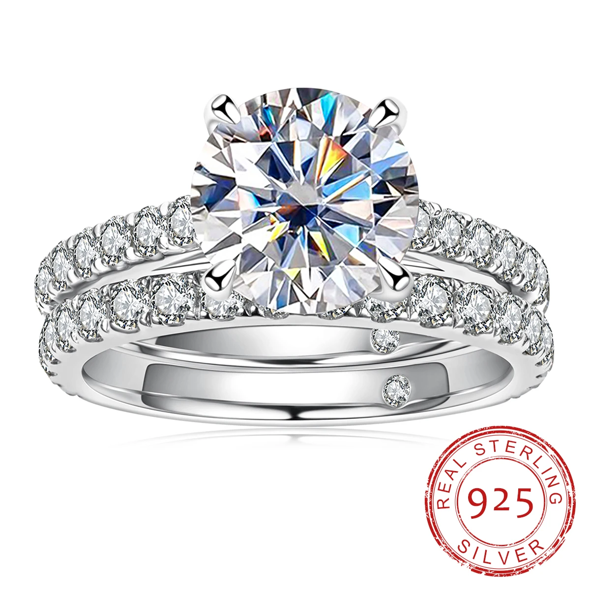 Anu 3 Carat D Color Moissanite Bridal Rings Set For Women 925 Sterling Silver Engagement Wedding Rings Wholesale
Anu 3 Carat D Color Moissanite Bridal Rings Set For Women 925 Sterling Silver Engagement Wedding Rings Wholesale