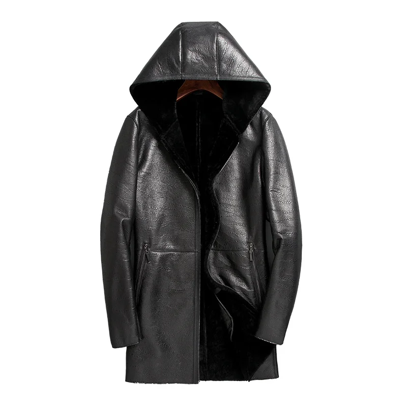 2023 Men's Genuine Sheep Shearling Jacket Men Clothing Real Sheepskin Leather Hooded Parka Winter Coat Jaqueta LXR791
2023 Men's Genuine Sheep Shearling Jacket Men Clothing Real Sheepskin Leather Hooded Parka Winter Coat Jaqueta LXR791