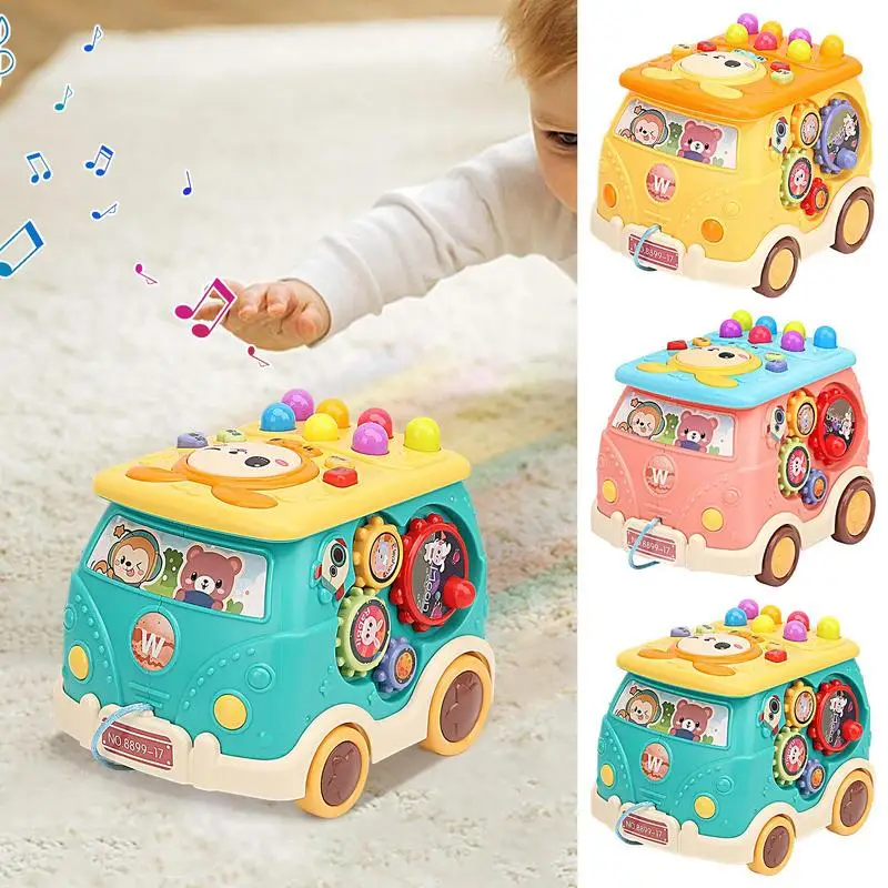 Игрушка-автобус для малышей, игрушечный автобус, пуш-тянущиеся транспортные средства, детские музыкальные Обучающие игрушки Монтессори, обучающая игра, обучающая головоломка, подарок 
Игрушка-автобус для малышей, игрушечный автобус, пуш-тянущиеся транспортные средства, детские музыкальные Обучающие игрушки Монтессори, обучающая игра, обучающая головоломка, подарок