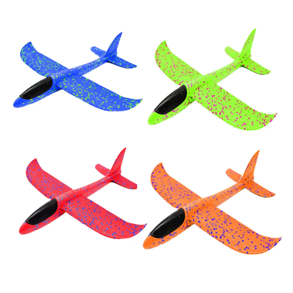 

4pcs Children's Aerobatic Plane Roundabout Glider EPP Airplane Throwing Aircraft Outdoor Sports Flying DIY Handmade Toys (48cm