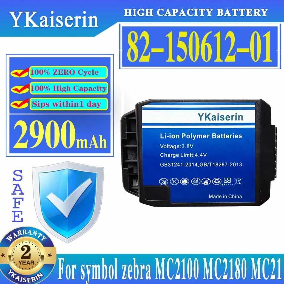 

YKaiserin 2900mAh Battery 8215061201 For Symbol Zebra For Motorola MC2100 MC2180 MC21 82-150612-01 Batteria + Tracking Number