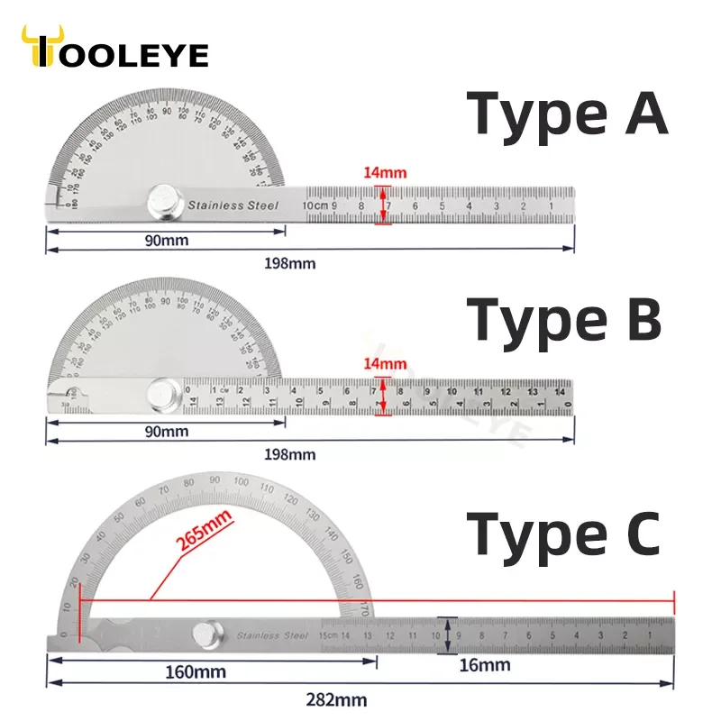 180 Degree Protractor Metal Angle Finder Angle Ruler Woodworking Tools Measuring Ruler Angle Meter Stainless Steel Goniometer
180 Degree Protractor Metal Angle Finder Angle Ruler Woodworking Tools Measuring Ruler Angle Meter Stainless Steel Goniometer