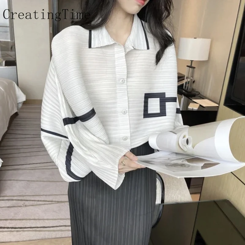 Creatingtime Pleated 2023 Spring New Loose Coat Fashion Wild Color Matching Stand Collar Batwing Sleeve Cardigan Women's LH338
Creatingtime Pleated 2023 Spring New Loose Coat Fashion Wild Color Matching Stand Collar Batwing Sleeve Cardigan Women's LH338