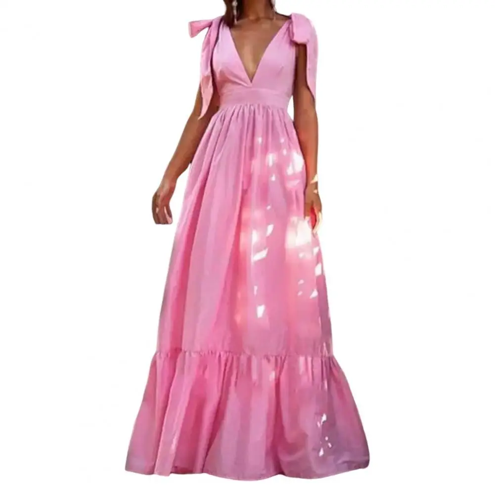 Женское платье для выпускного вечера, элегантное однотонное лоскутное платье без рукавов с оборками и глубоким V-образным вырезом для вечер...
Женское платье для выпускного вечера, элегантное однотонное лоскутное платье без рукавов с оборками и глубоким V-образным вырезом для вечер...