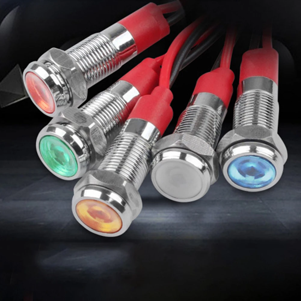 5pcs 5V 12V 220V 6mm Signal Power LED Metal Indicator Light Lamp With 15cm Long Lead Wire High Quality
5pcs 5V 12V 220V 6mm Signal Power LED Metal Indicator Light Lamp With 15cm Long Lead Wire High Quality