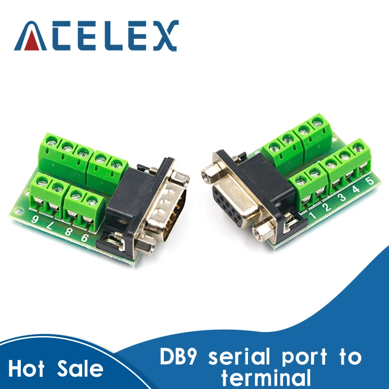 DB9 Male Female Adapter Signals Terminal Module RS232 Serial To Terminal DB9 Connector
DB9 Male Female Adapter Signals Terminal Module RS232 Serial To Terminal DB9 Connector