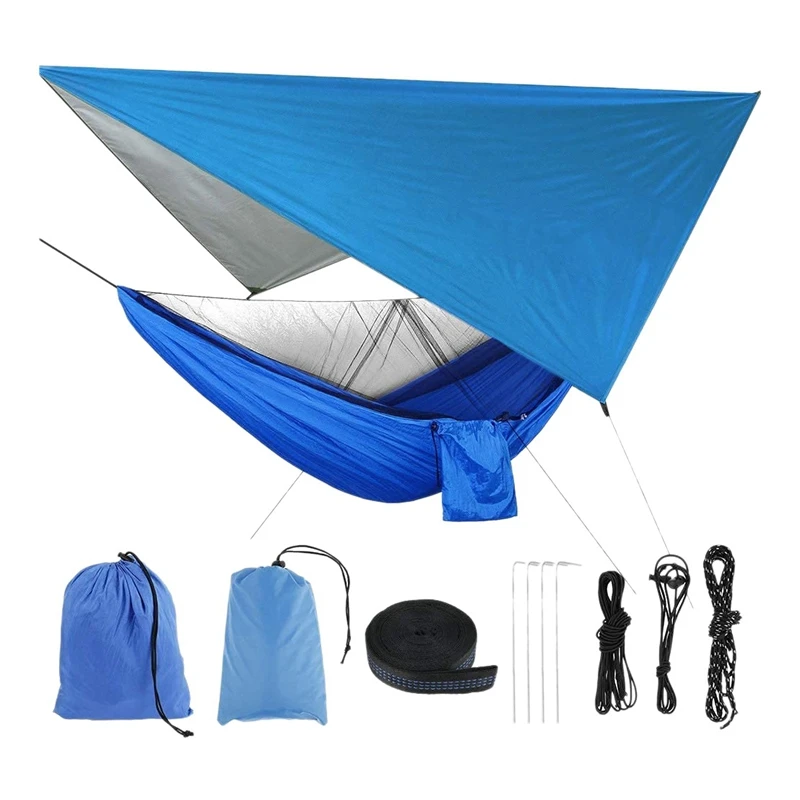 Camping Hammock With Mosquito Net Nylon Double Hammock Waterproof Lightweight Portable For Backpacking Hiking Fishing
Camping Hammock With Mosquito Net Nylon Double Hammock Waterproof Lightweight Portable For Backpacking Hiking Fishing