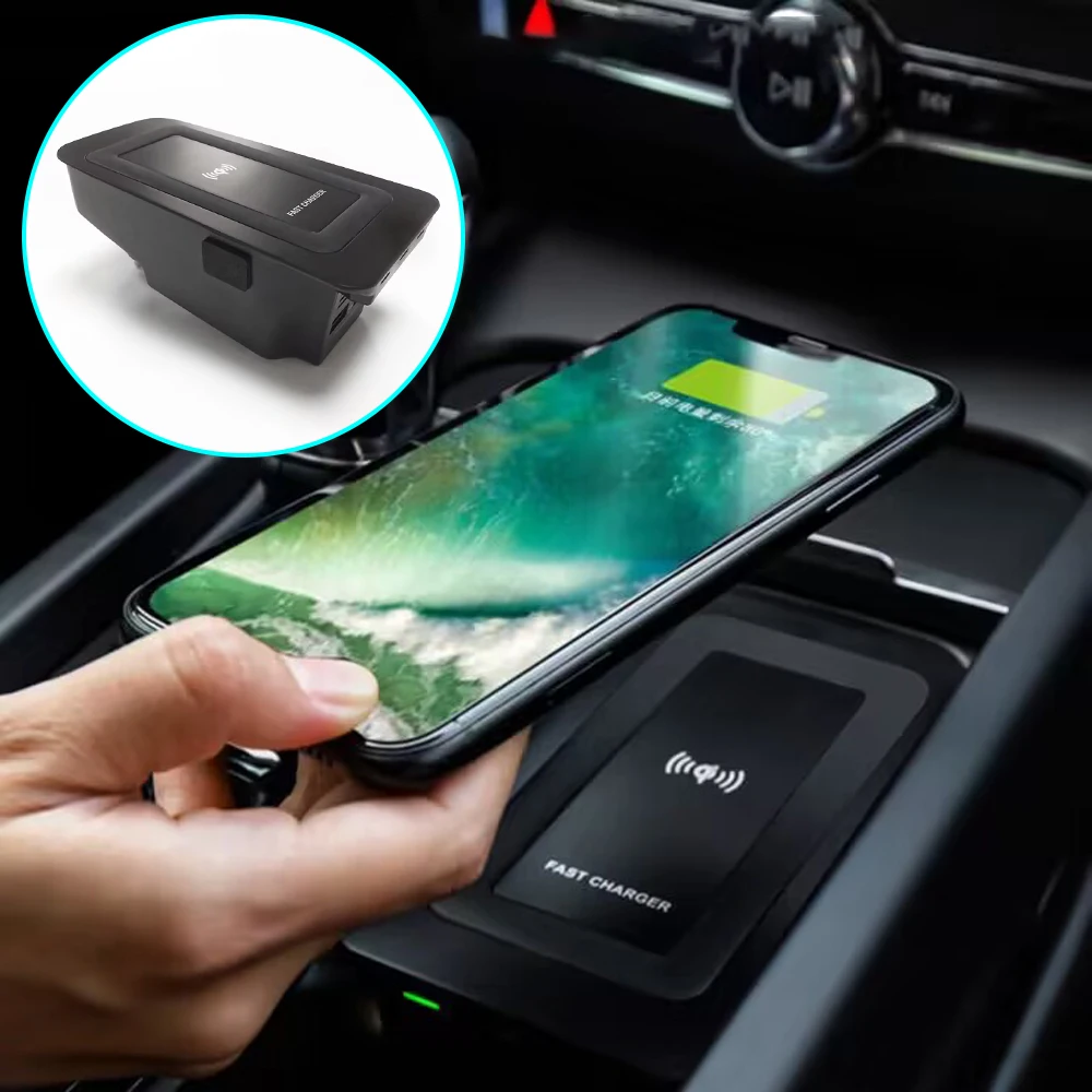 Phone holder fast charging For Volvo XC60 S60 V60 XC90 S90 V90 wireless charger cup holder qi charge Car accessories
Phone holder fast charging For Volvo XC60 S60 V60 XC90 S90 V90 wireless charger cup holder qi charge Car accessories