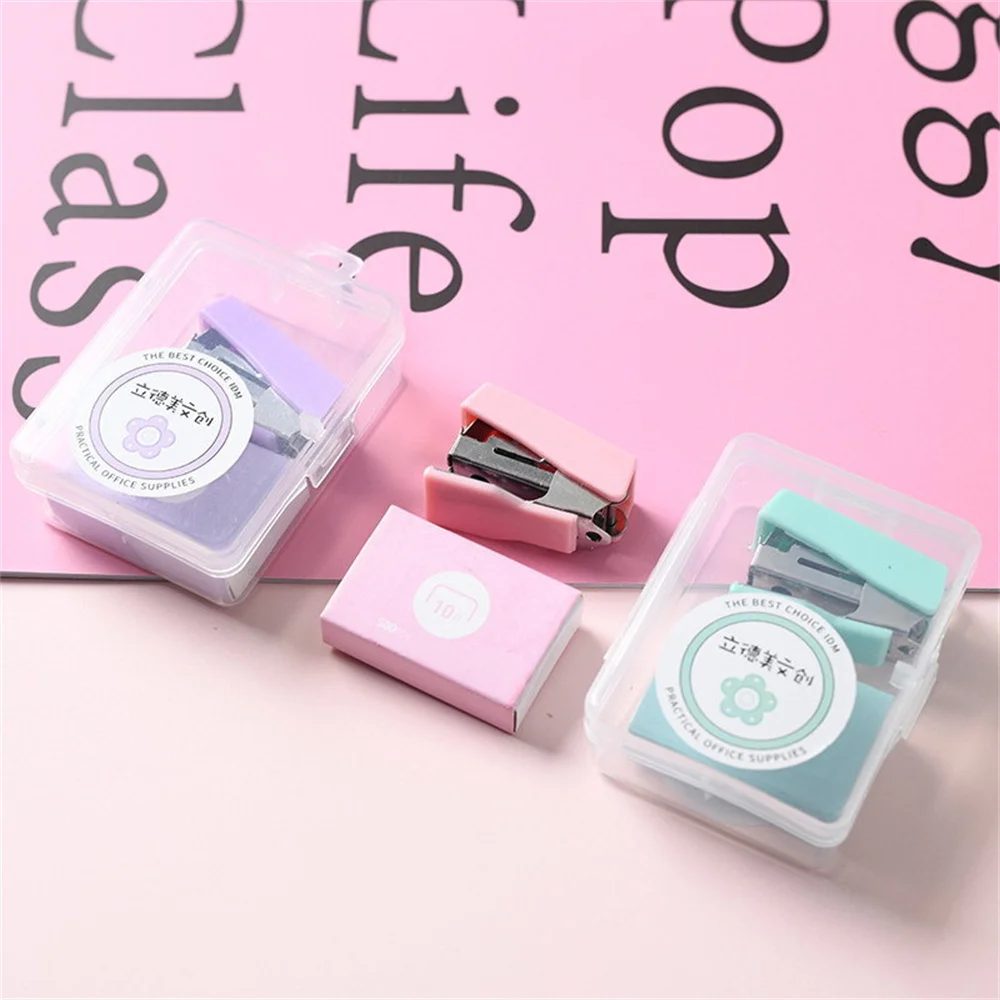 INS Mini Morandi Color Metal Stapler with 500pcs 10# Staples Portable Binding Tools Kawaii Stationery School Office Supplies
INS Mini Morandi Color Metal Stapler with 500pcs 10# Staples Portable Binding Tools Kawaii Stationery School Office Supplies