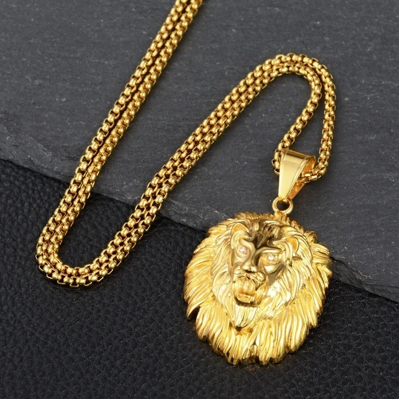 Classic Alloy Gothic Lion Head Pendant Necklace for Men's Fashionable Hip-Hop Animal King Pendant Chain Jewelry Gift
Classic Alloy Gothic Lion Head Pendant Necklace for Men's Fashionable Hip-Hop Animal King Pendant Chain Jewelry Gift